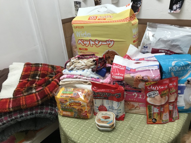 支援物資をいただきました😄いつもありがとうございます💑新メンバーもやってきたよ🐾